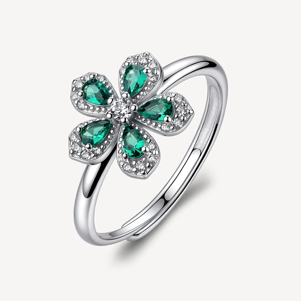 Anello argento Brosway Fancy donna Life green Fiore