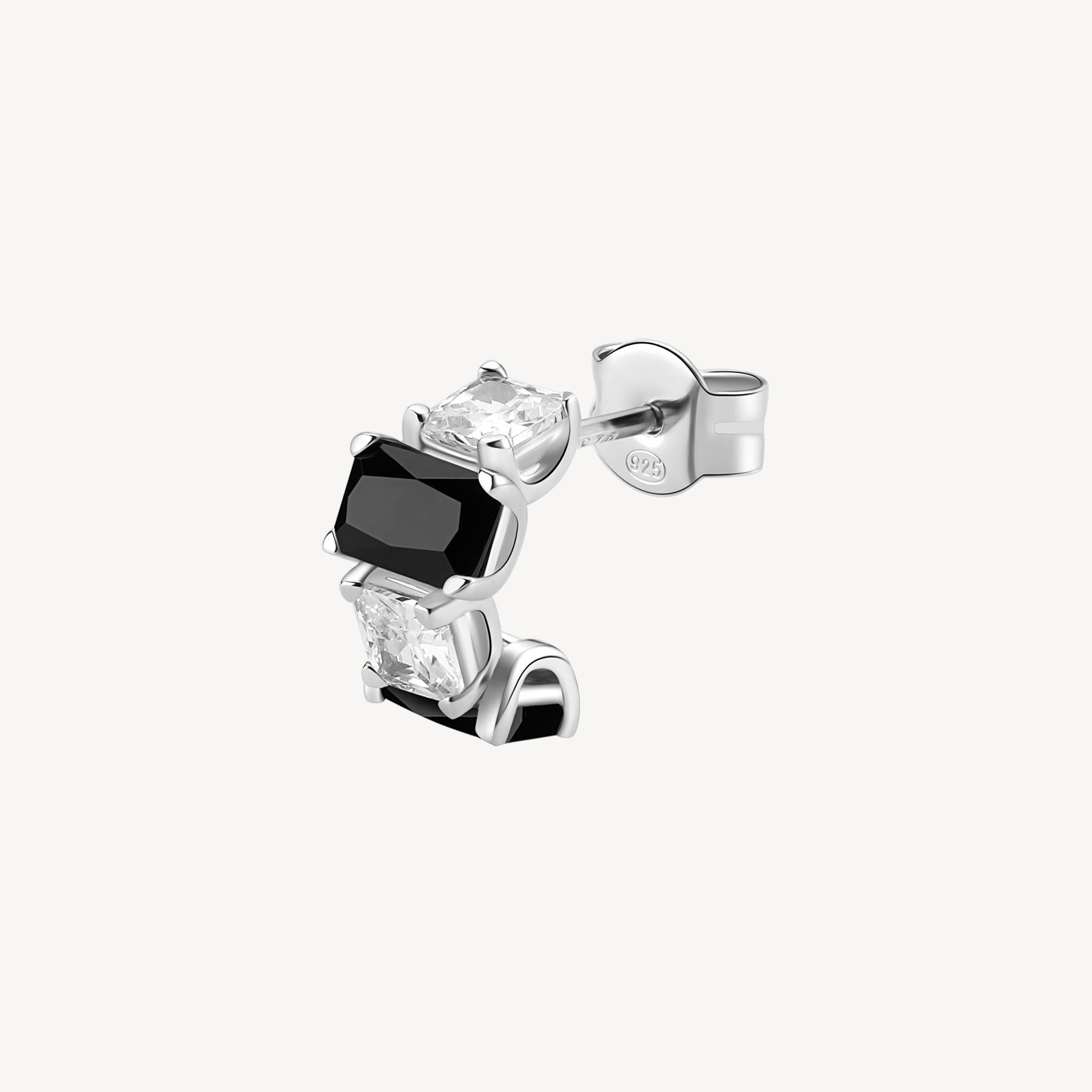 Orecchino argento Fancy mistery black