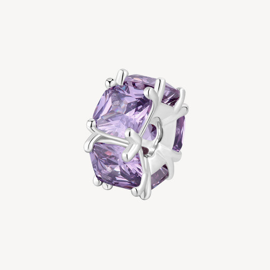 Charm argento Fancy magic purple