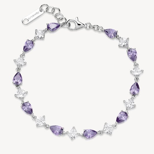 Bracciale Brosway Fancy Magic purple tennis goccia