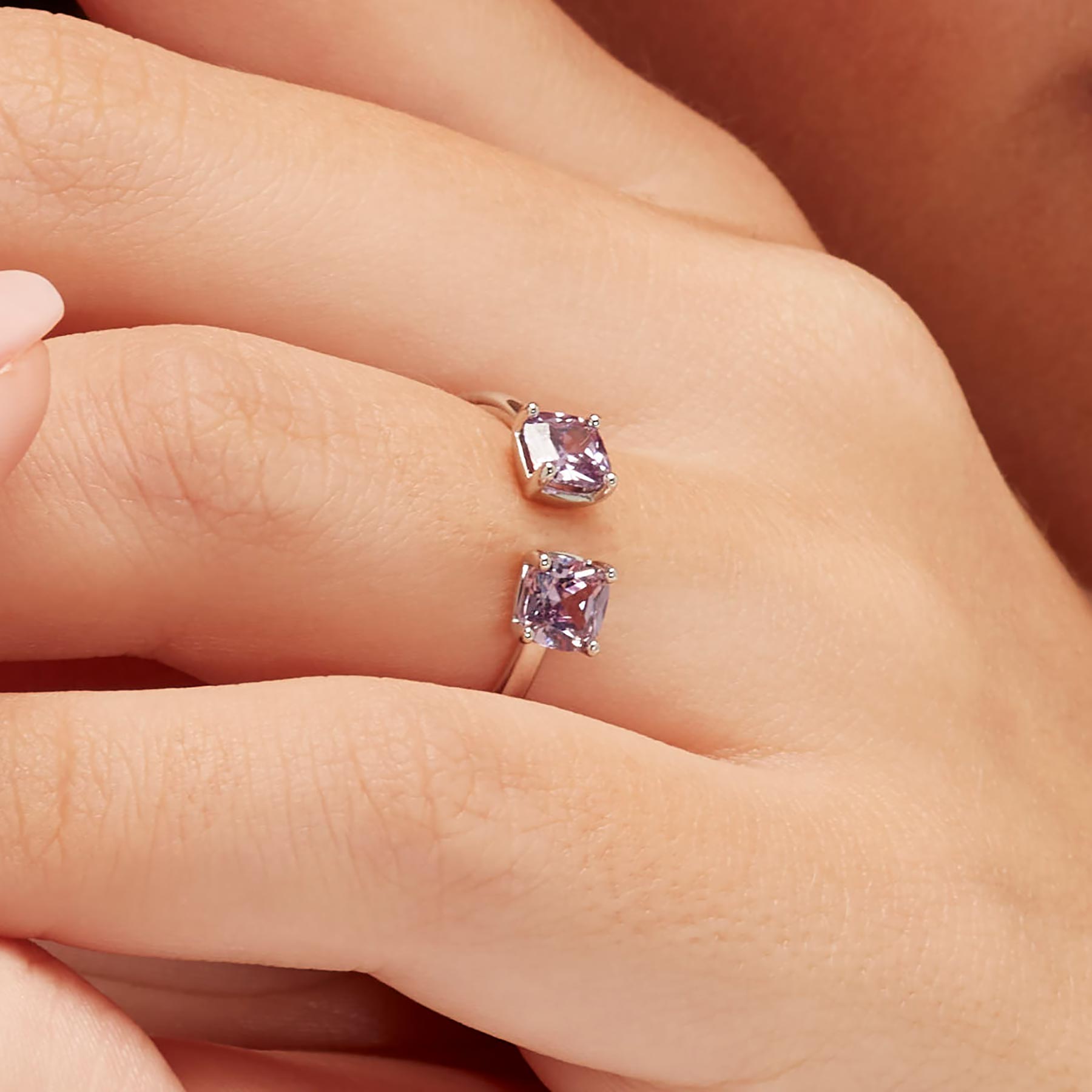 Anello argento Fancy magic purple