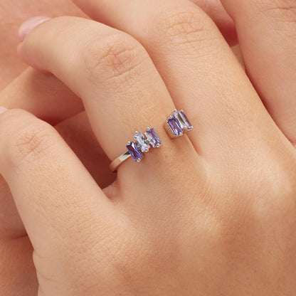 Anello argento Fancy magic purple