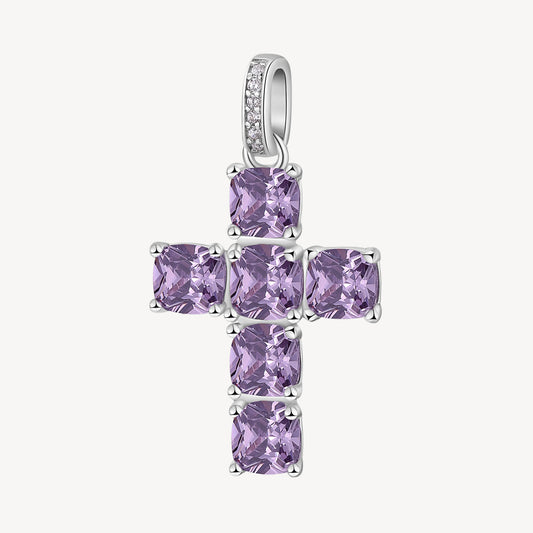 Charm argento Brosway Fancy Magic purple Croce