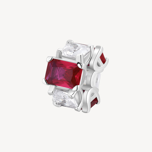 Charm argento Fancy passion ruby