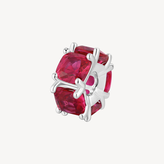 Charm argento Fancy passion ruby