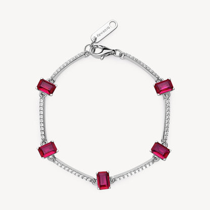 Bracciale argento Fancy passion ruby