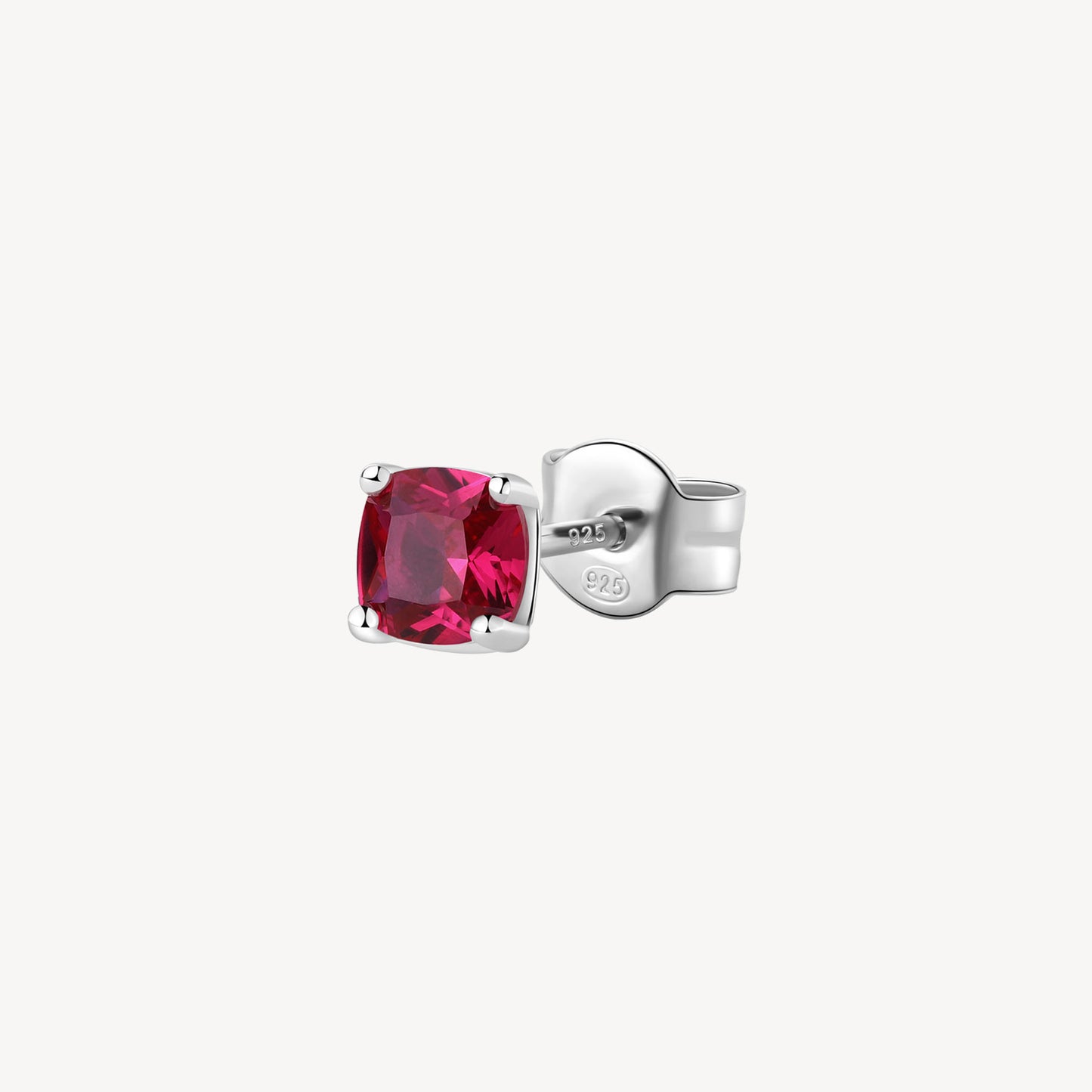 Orecchino argento Fancy passion ruby