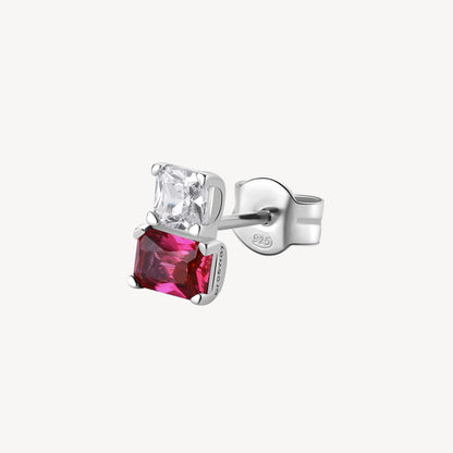 Orecchino argento Fancy passion ruby