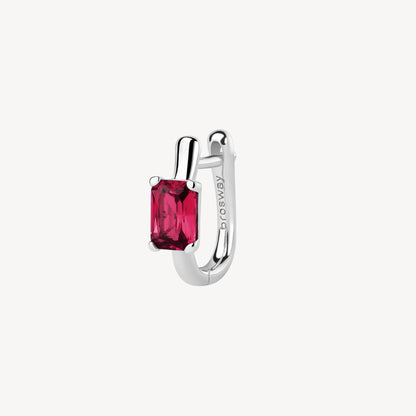 Orecchino argento Fancy passion ruby