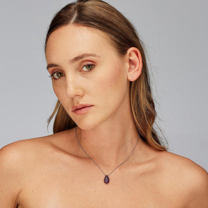 Collana Brosway Fancy Passion ruby Goccia pavè