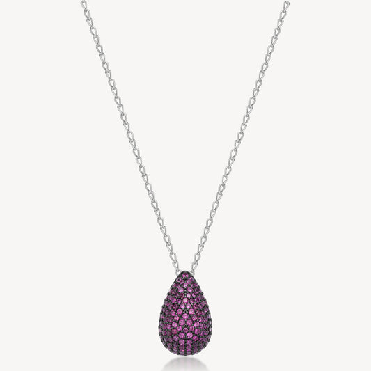 Collana Brosway Fancy Passion ruby Goccia pavè