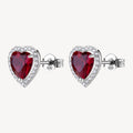 Orecchini argento Fancy donna Passion ruby Cuore