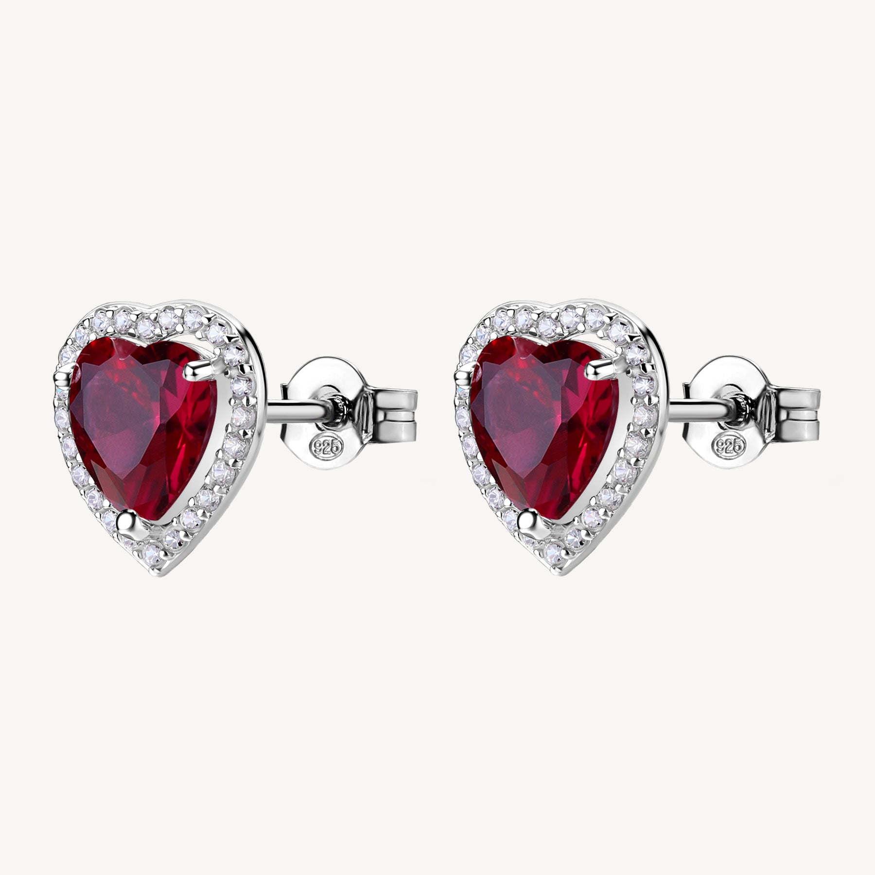 Orecchini argento Fancy donna Passion ruby Cuore