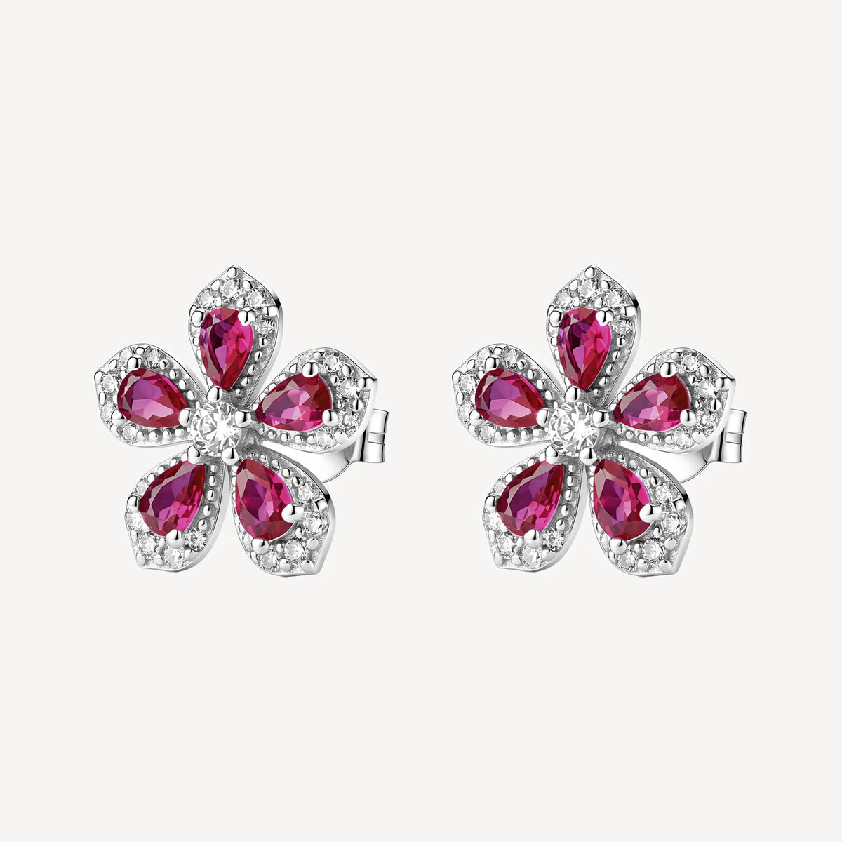 Orecchini argento Brosway Fancy donna Passion Ruby Fiore