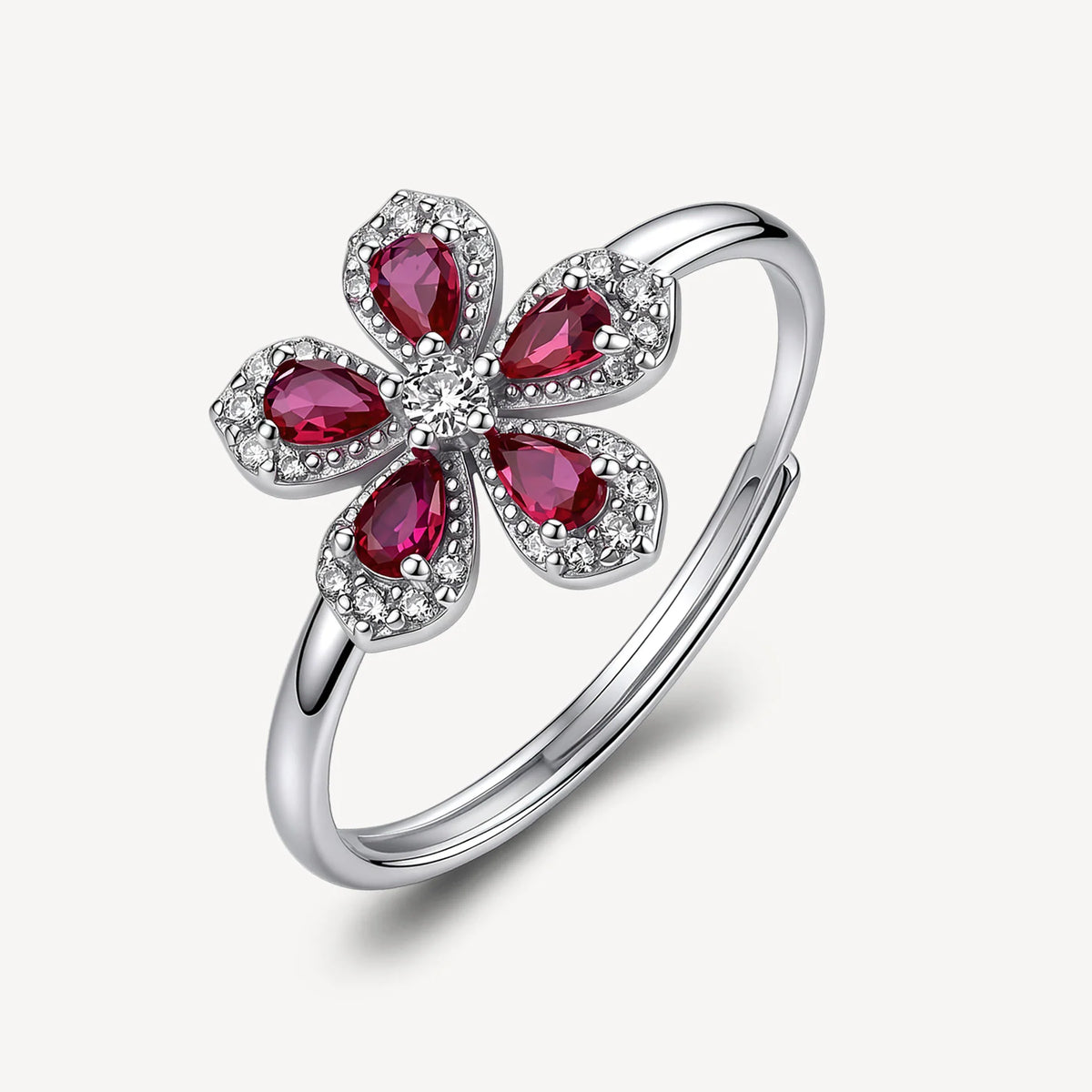 Anello argento Brosway Fancy donna Passion ruby Fiore