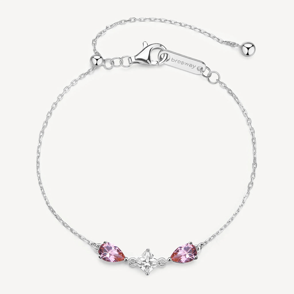 Bracciale argento Fancy Tender Pink Goccioline