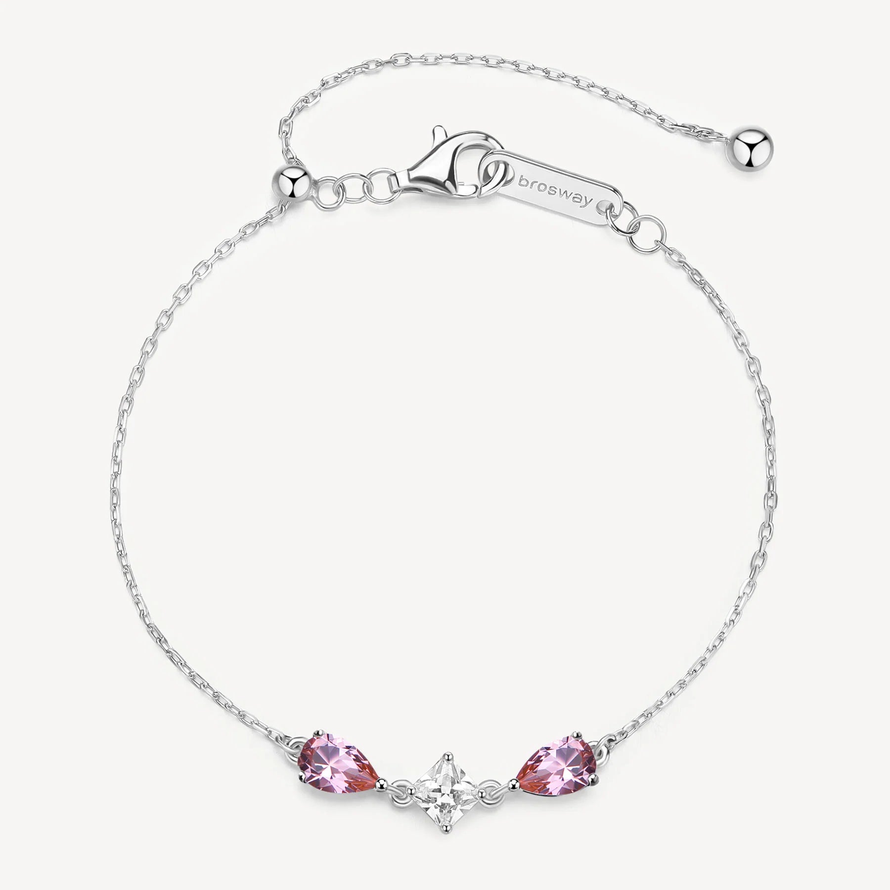Bracciale argento Fancy Tender Pink Goccioline