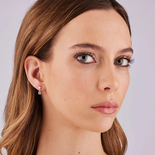 Orecchini argento Fancy Tender Pink Gocciolina pendente
