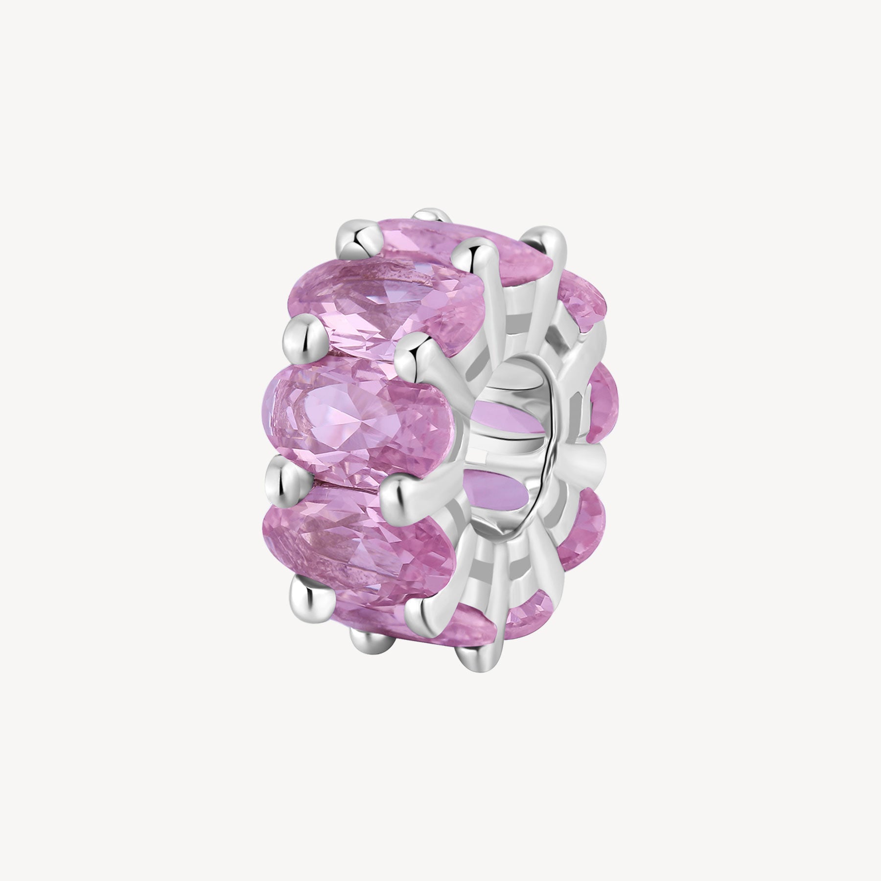 Charm argento Fancy vibrant pink