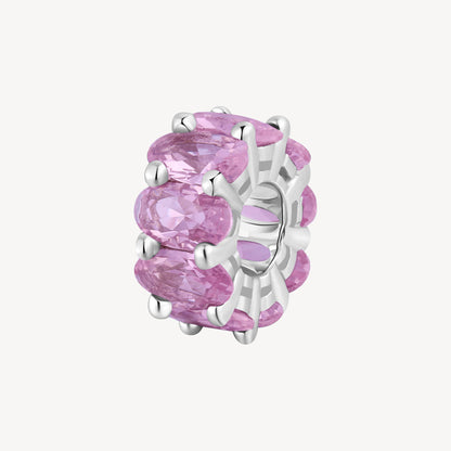 Charm argento Fancy vibrant pink