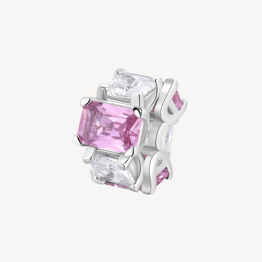 Charm argento Fancy vibrant pink