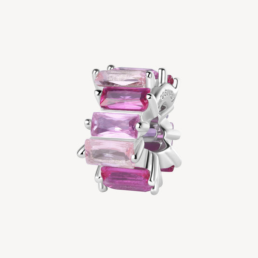 Charm argento Fancy vibrant pink