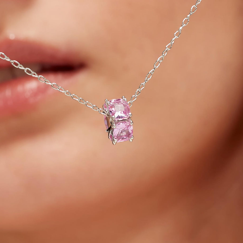 Charm argento Fancy vibrant pink