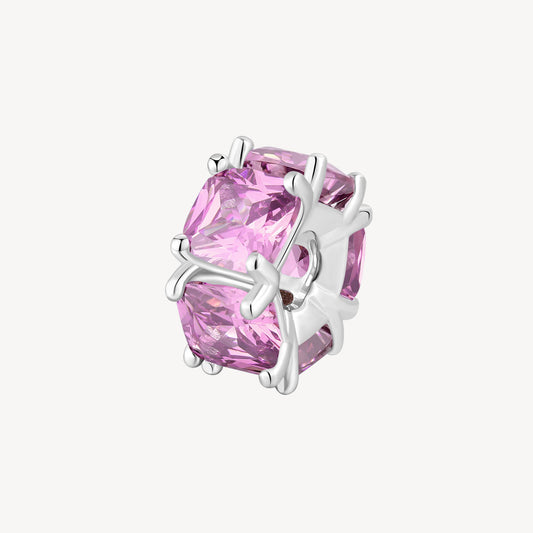 Charm argento Fancy vibrant pink