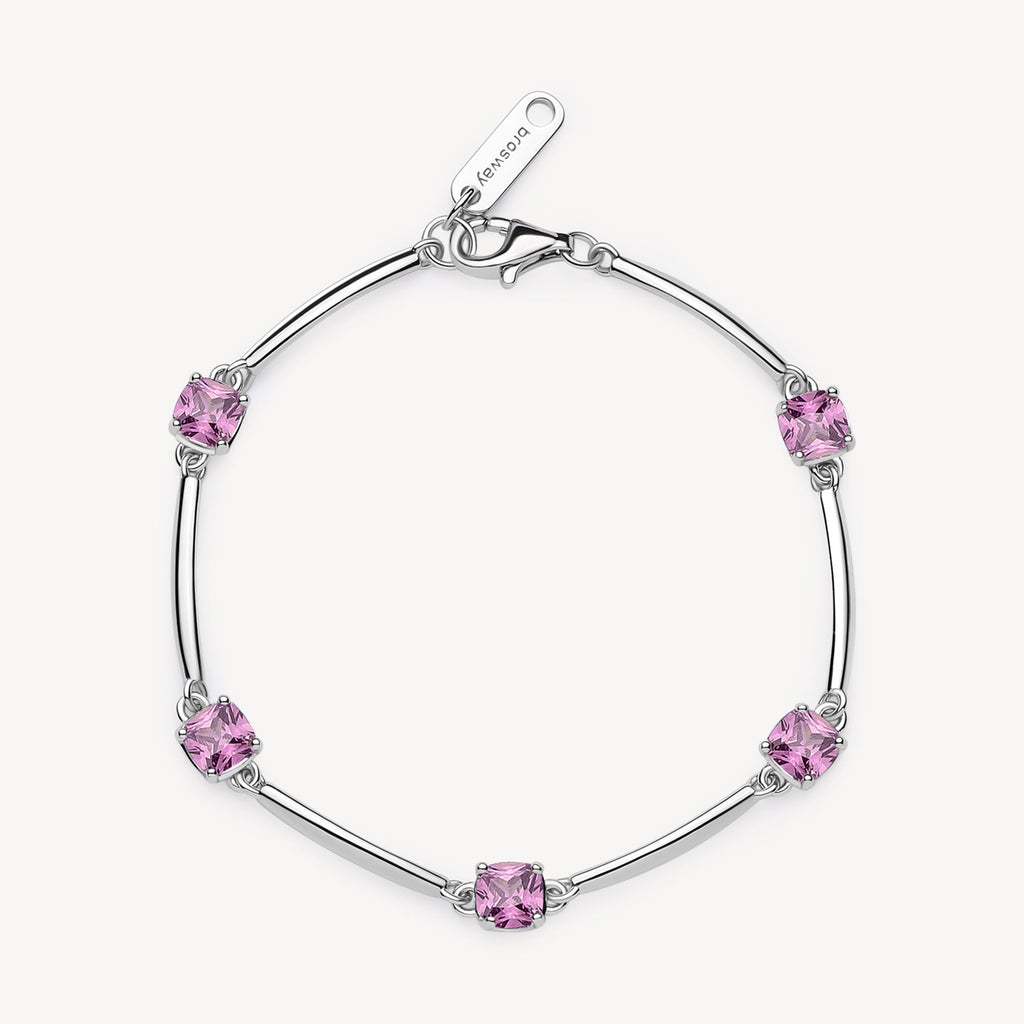 Bracciale argento vibrant pink