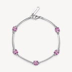 Bracciale argento vibrant pink