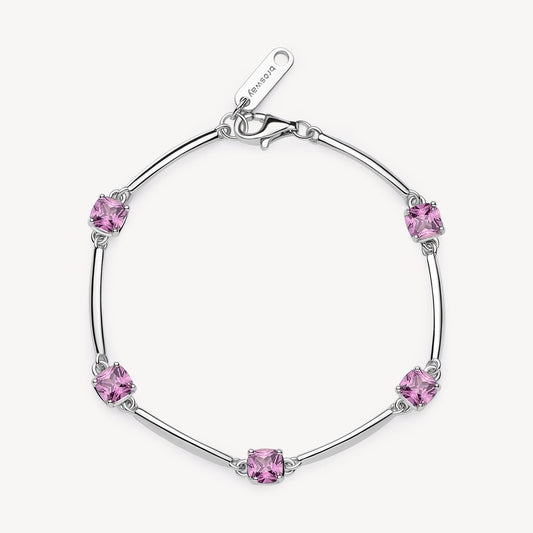 Bracciale argento vibrant pink