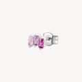 Orecchino argento Fancy vibrant pink