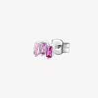 Orecchino argento Fancy vibrant pink
