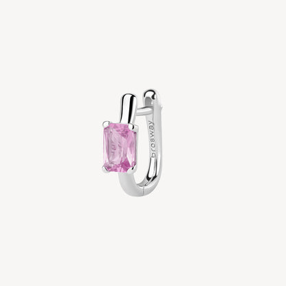 Orecchino argento Fancy vibrant pink