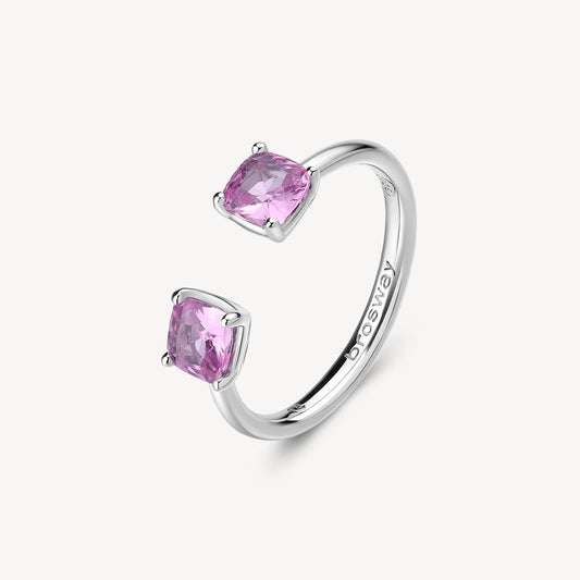 Anello argento Fancy vibrant pink