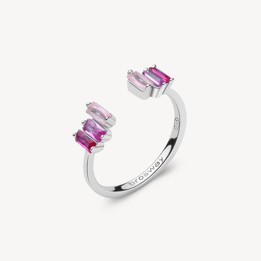 Anello argento Fancy vibrant pink