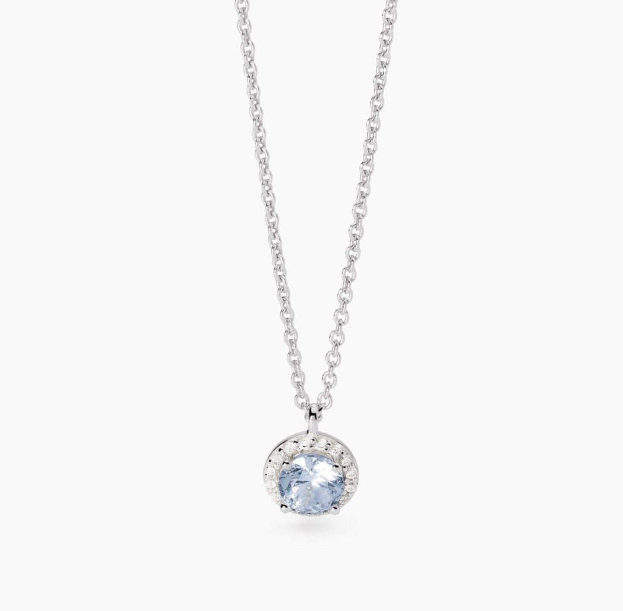 Collana donna Mabina ciondolo acquamarina sintetica REVIVAL