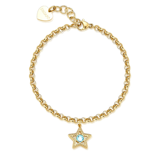 Bracciale S'Agapò donna LUCKY LIGHT Stella oro