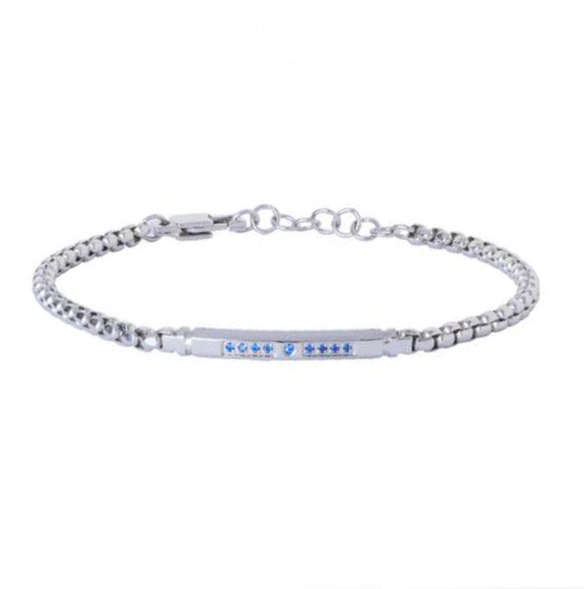 Bracciale uomo Héctor Piastra con pietre blu
