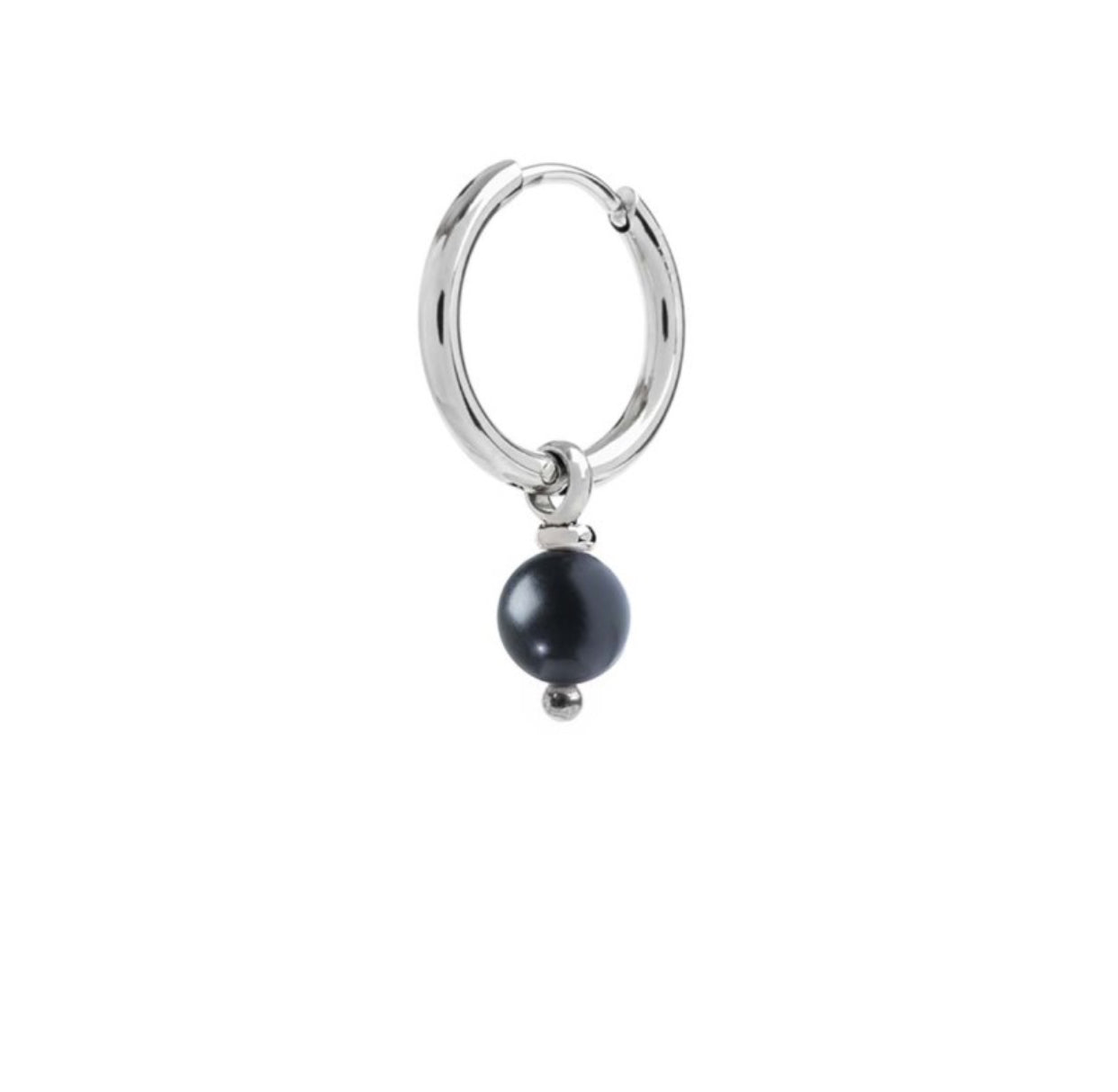 Mono orecchino Marlú a cerchio con sfera onice pendente