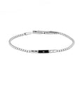 Bracciale uomo Héctor piastrina nera e zircone