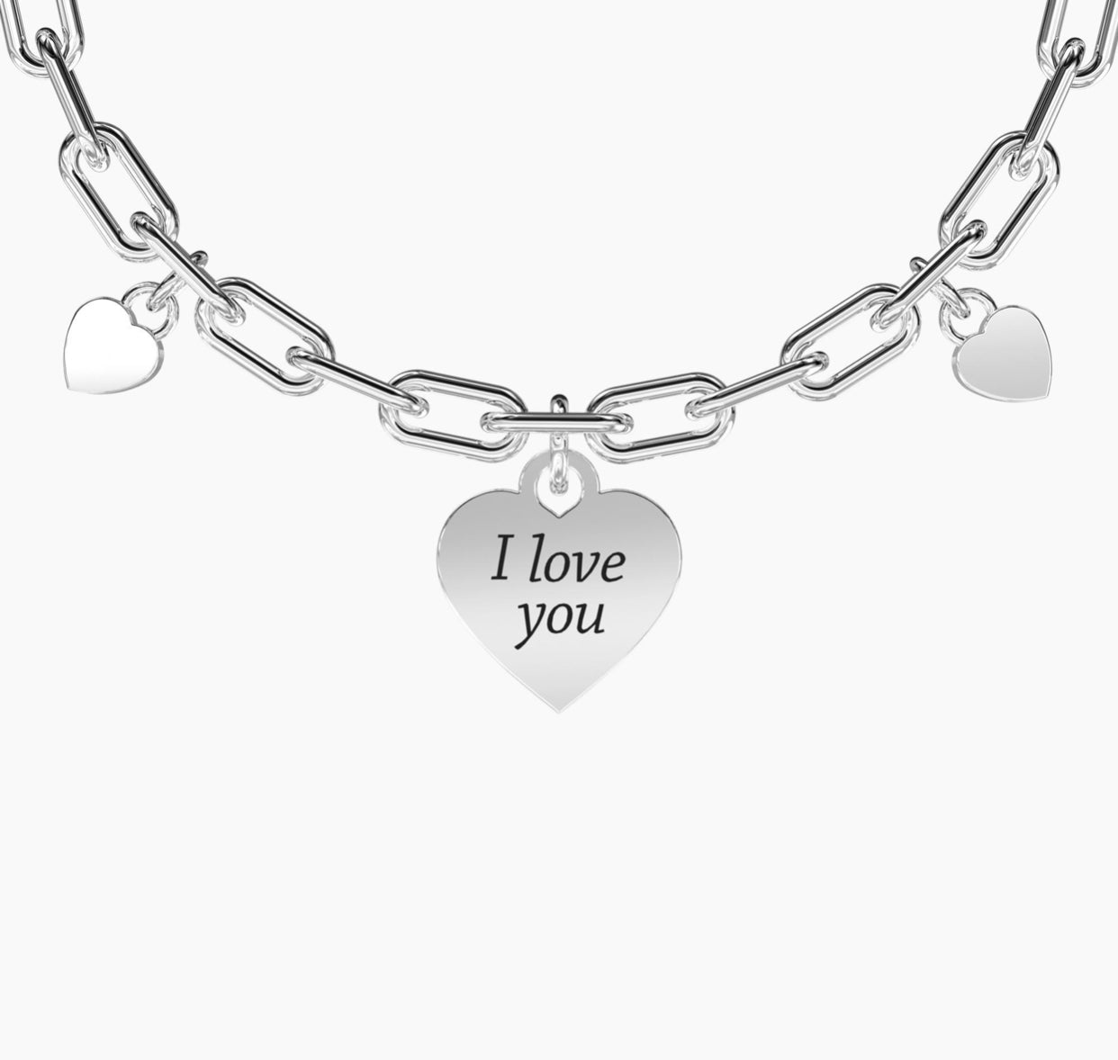 Bracciale Kidult donna regolabile con ciondolo cuore  CUORE | I LOVE YOU