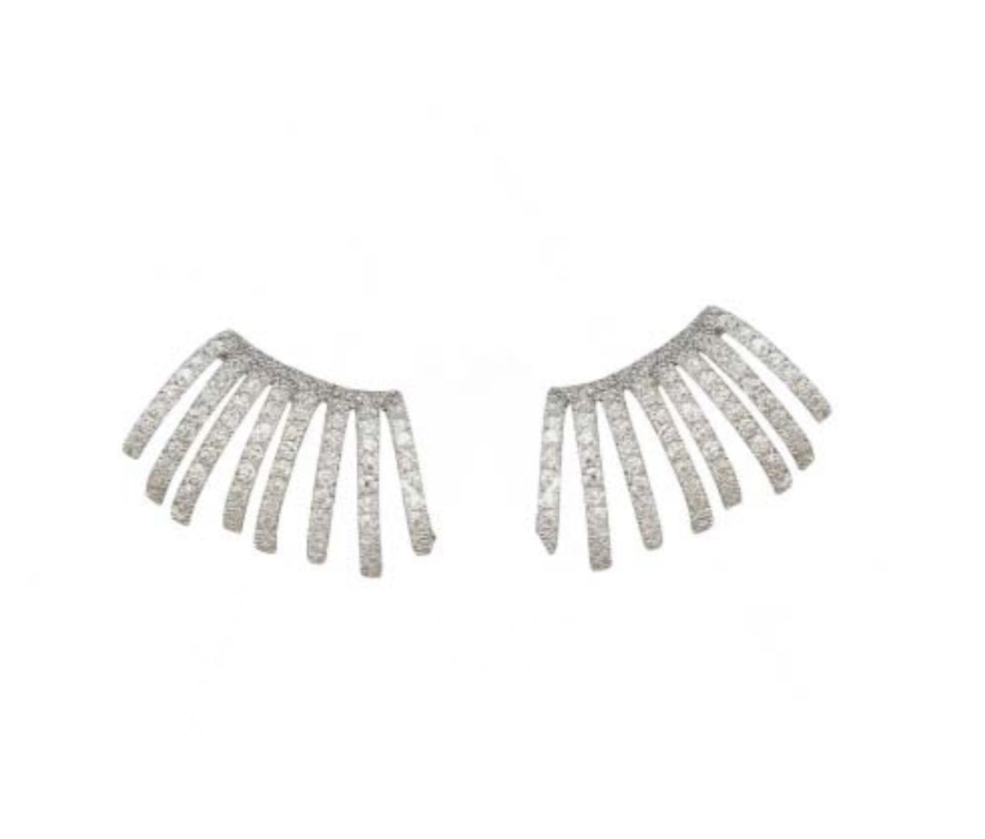 Orecchini Piti Malì donna Semi cerchio multifilo zirconato