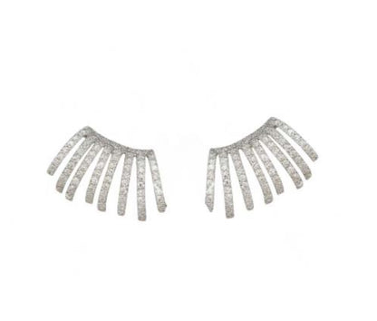 Orecchini Piti Malì donna Semi cerchio multifilo zirconato