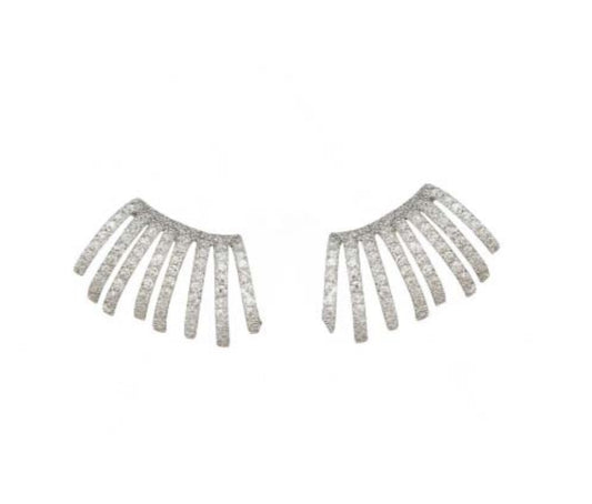 Orecchini Piti Malì donna Semi cerchio multifilo zirconato