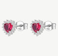 Orecchini argento Brosway Fancy PASSION RUBY cuoricino