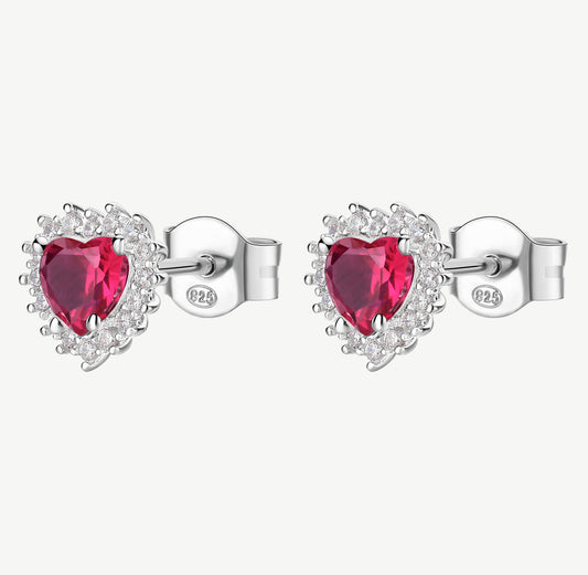 Orecchini argento Brosway Fancy PASSION RUBY cuoricino