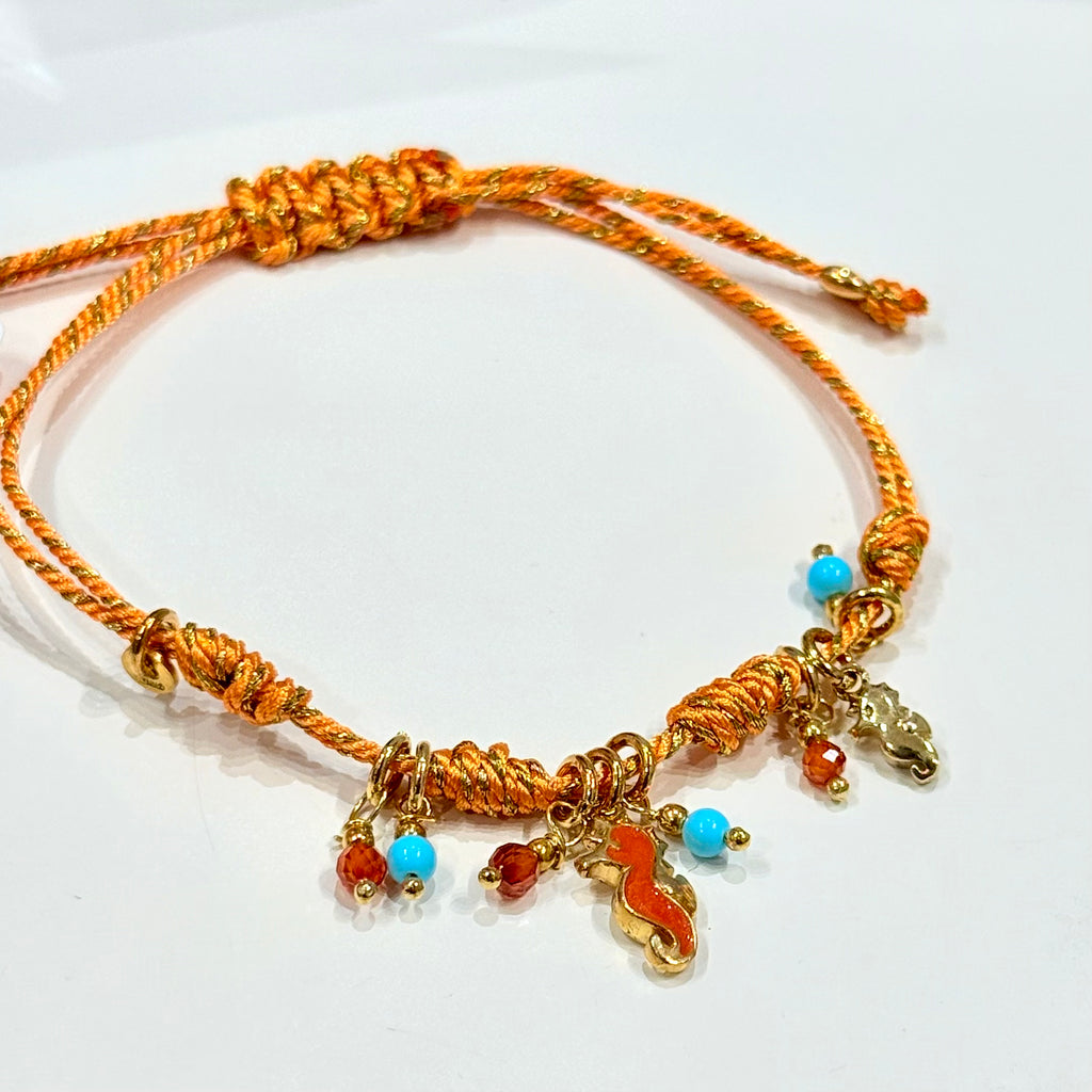 Bracciale cordino summer collection Nivy cavalluccio marino