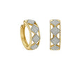 Orecchini Piti Malì donna Cerchietto gold con rombi zirconati
