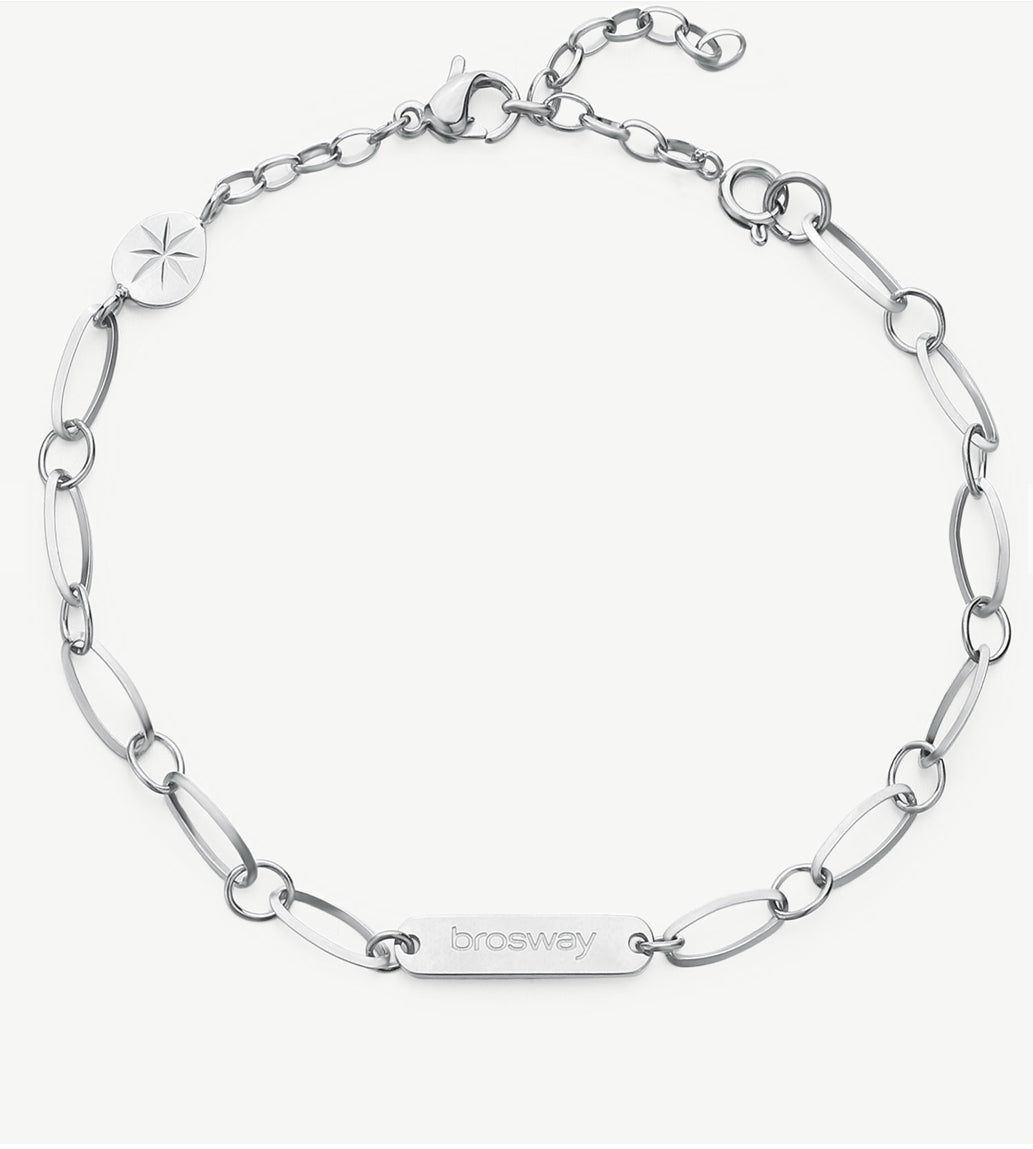 Bracciale Brosway Essential Catena ovale e piastrina